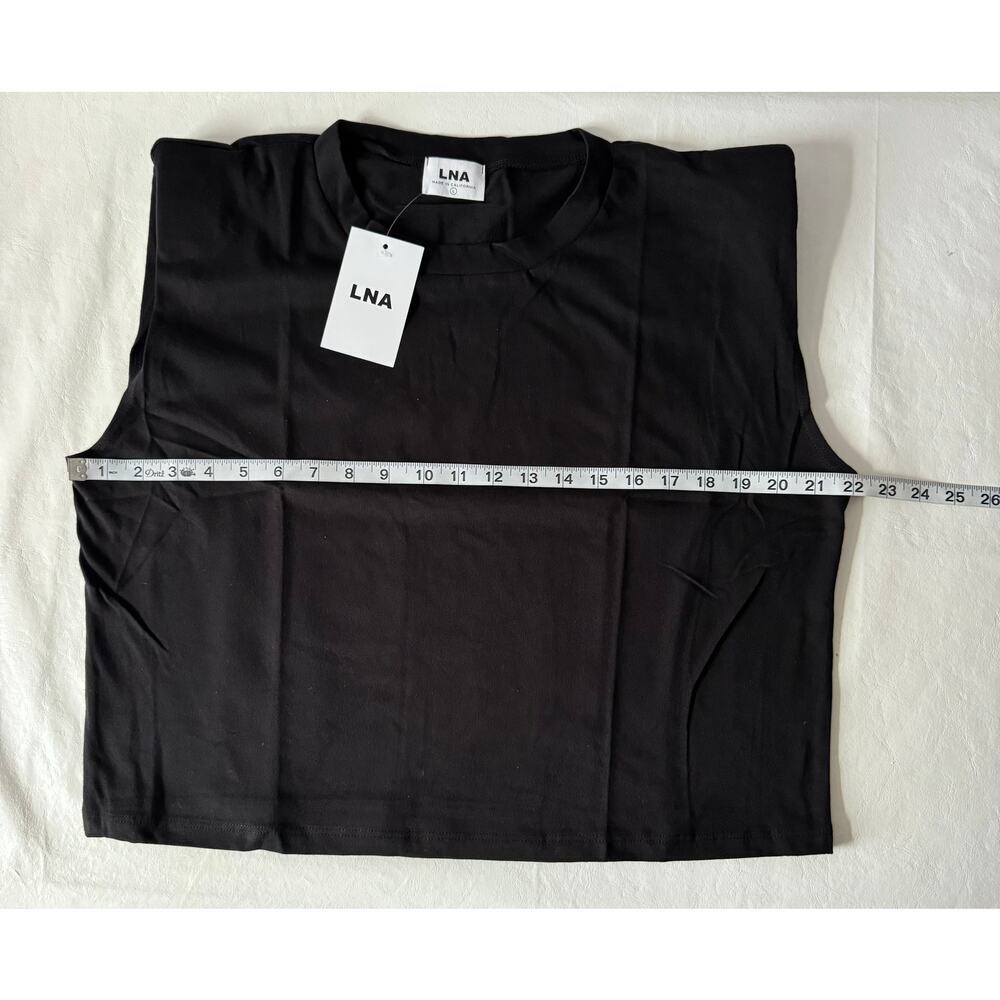 LNA Strong Shoulder Tee in Black Size L - Picture 8 of 8